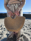 CORAL Straw Tote Bag