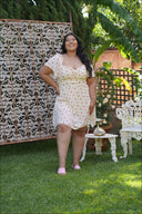 JANE Ivory Floral Print dress