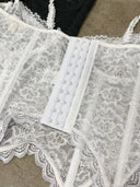 VIVI White Demi Cup Lace Bustier