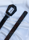 SYDNEY Faux Leather Black Snake Print Belt