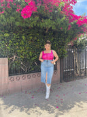 BREE Faux Leather Corset Top