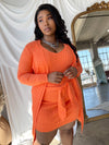 KIRA Orange 2pc Sweater Vest Dress
