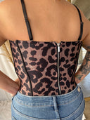 KALI Merlot Sheer Mesh Corset