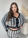 BLAIR Houndstooth Knit Sweater Set